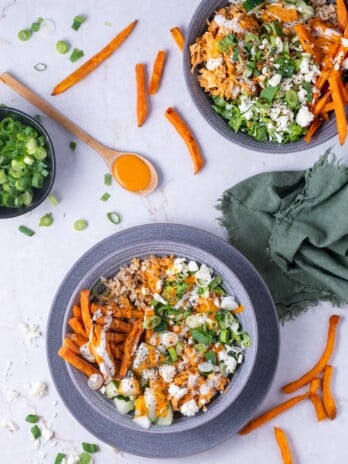 picture of feature recipe buffalo chicken rice bowls