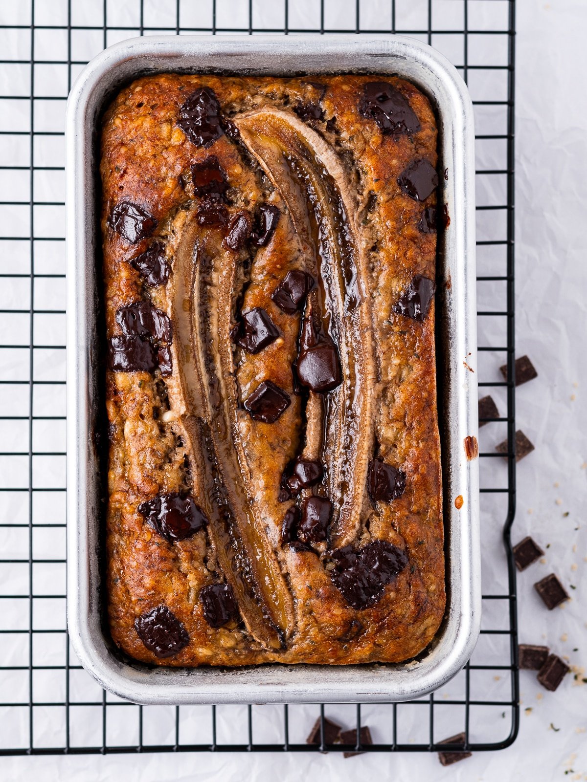 baked loaf on a cooling rack