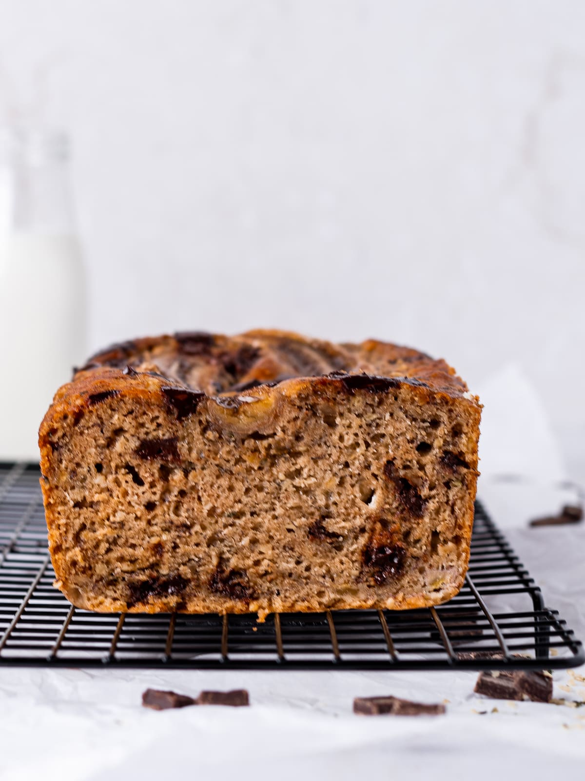inside texture of the banana bread