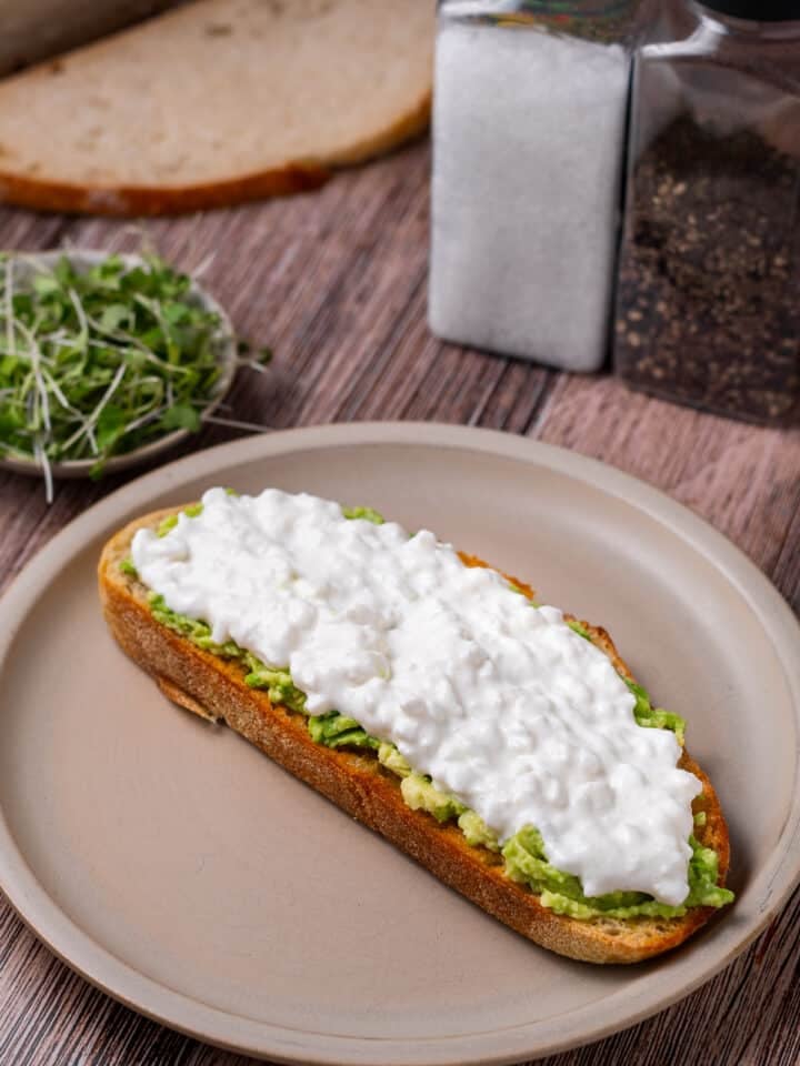 cottage cheese on avocado toast