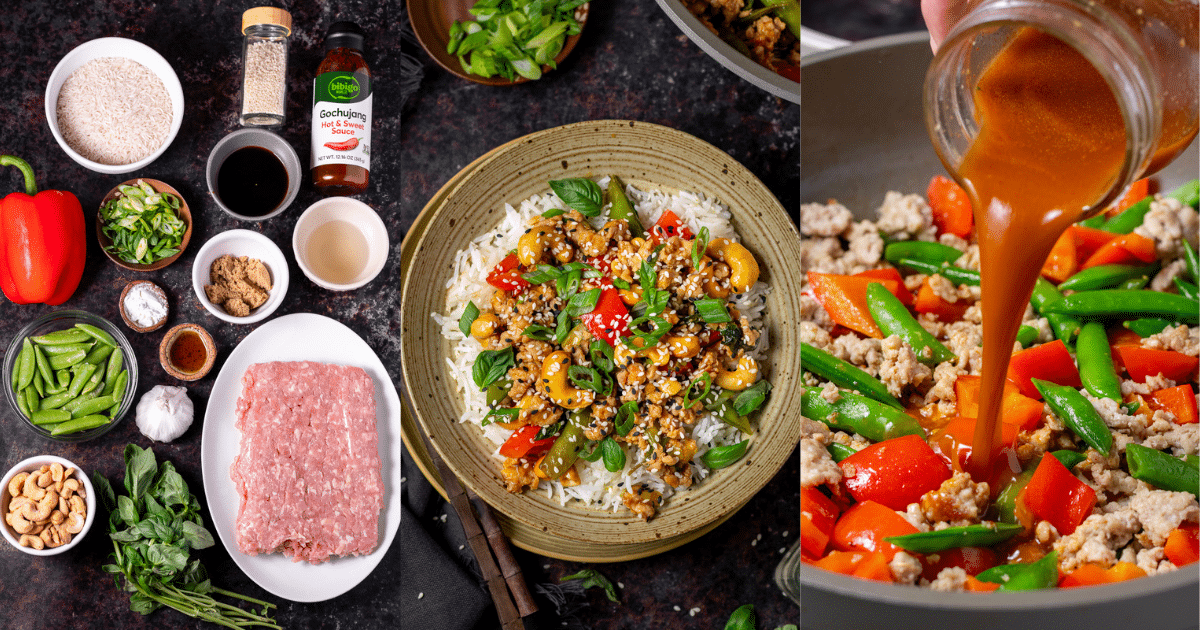 Saucy Cashew Ground Chicken and Rice - It's A Flavorful Life