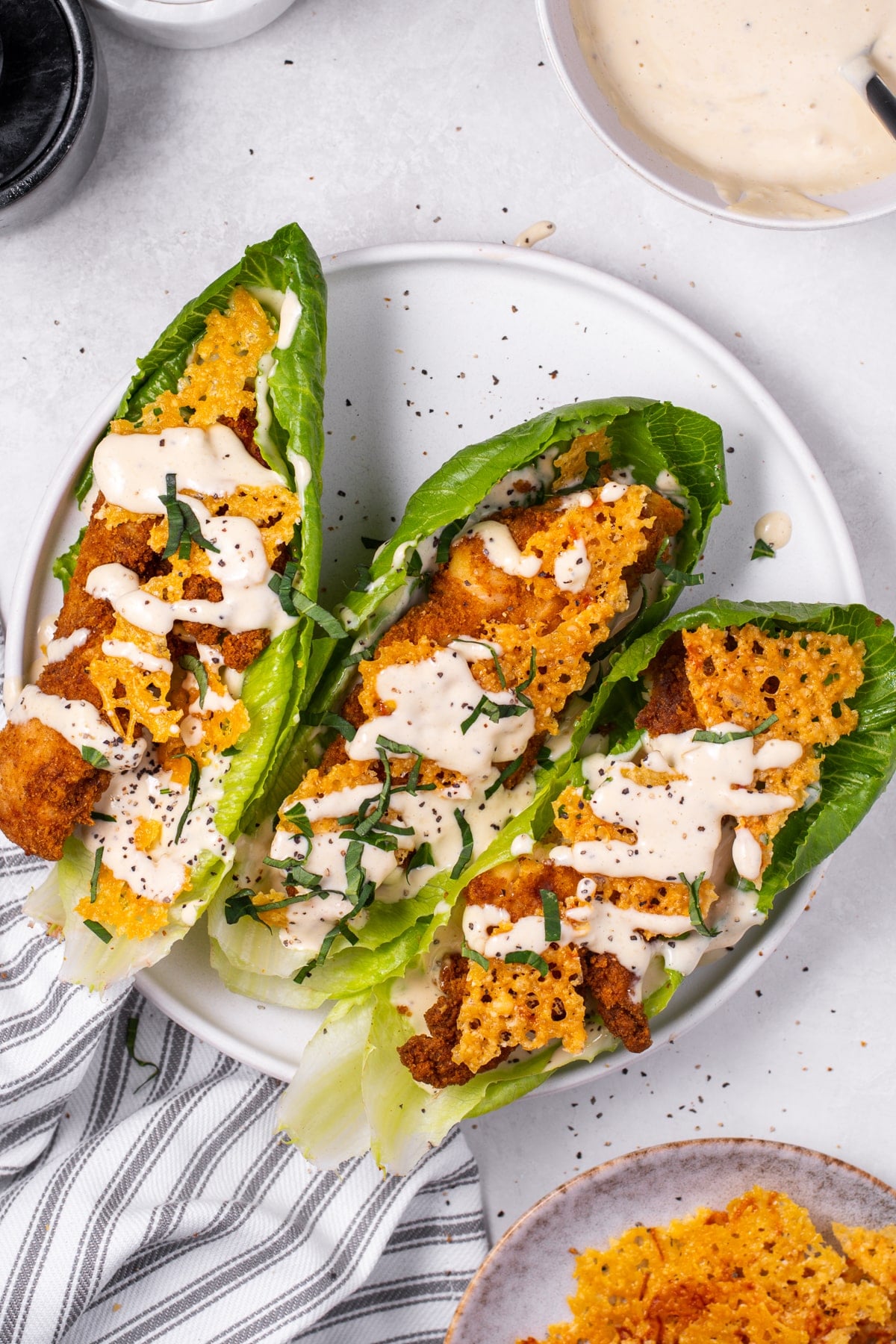 Mini Chicken Caesar Lettuce Wraps