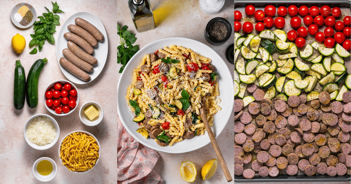 Embarrassingly Easy Chicken Sausage Pasta (20 minutes!)