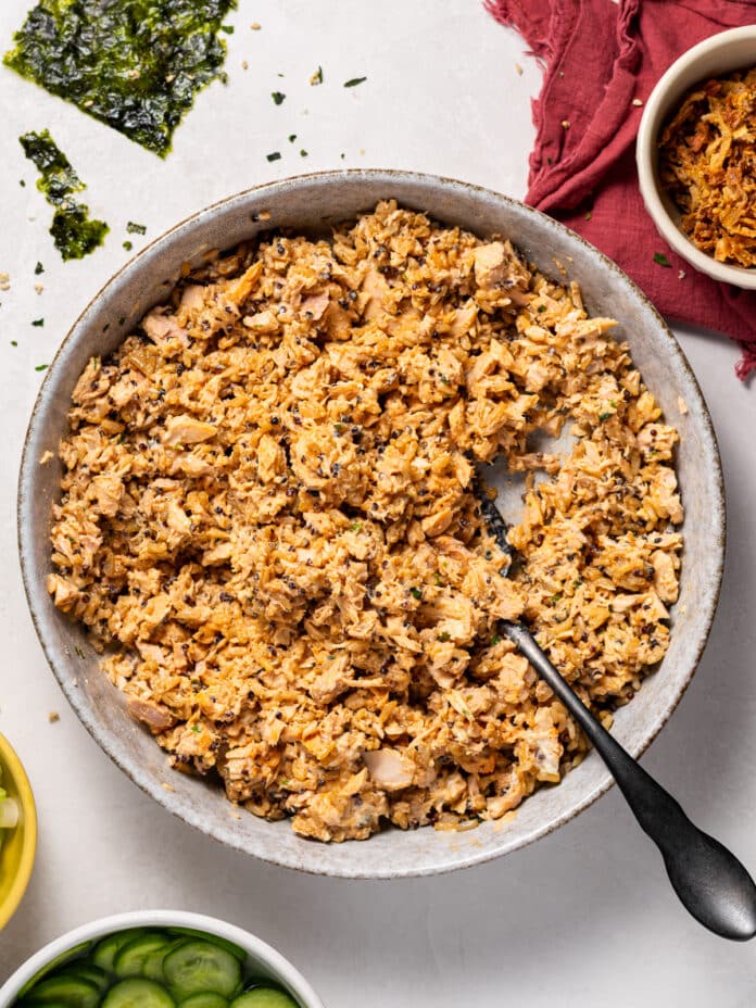 Spicy Tuna Rice Bowl Recipe (my go-to meal in a pinch!)