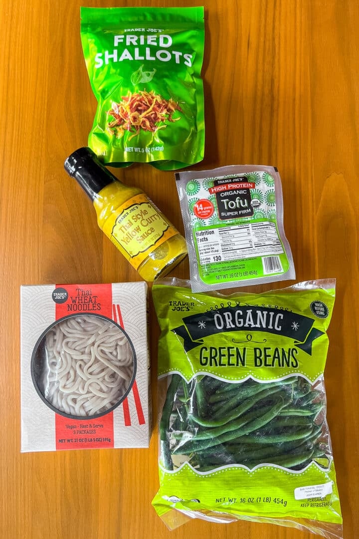 picture of the shortcuts Erica used from Trader Joe's for the shortcut version