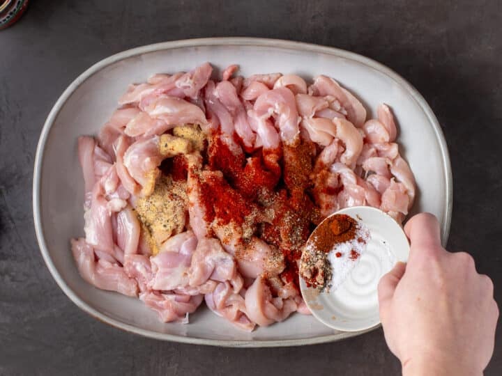 seasonings added to chicken