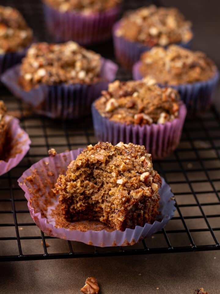date muffin with a bite taken out