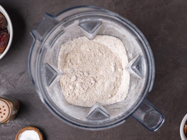 oat flour in a blender