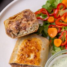 Cheesy Bean and Rice Burritos