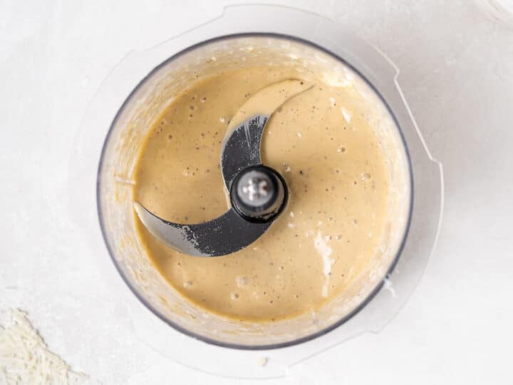 creamy Caesar vinaigrette blended in food processor