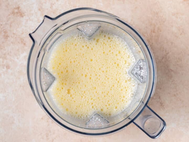 blended egg mixture for high protein egg bake