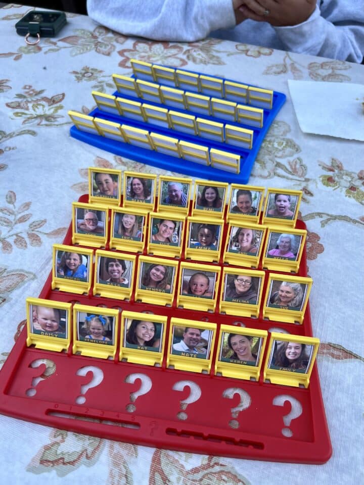 guess who game made with custom family images